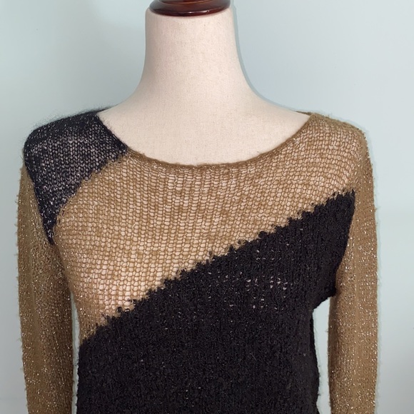 Alice + Olivia Opal Metallic Crewneck Sweater - S - Picture 3 of 15